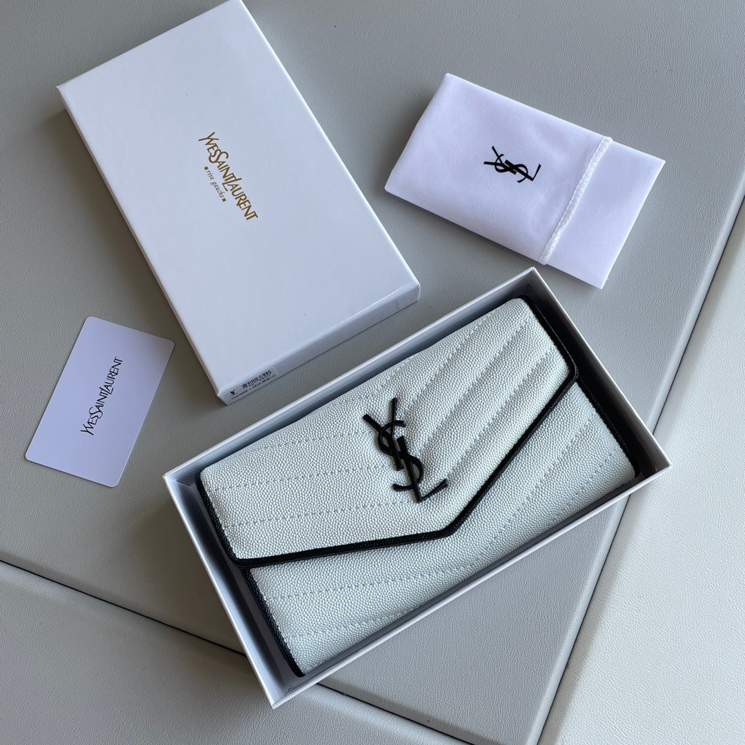 【SAINT LAURENT】 番号:372264  サイズ: 19x9x2cm 【ホワイト】