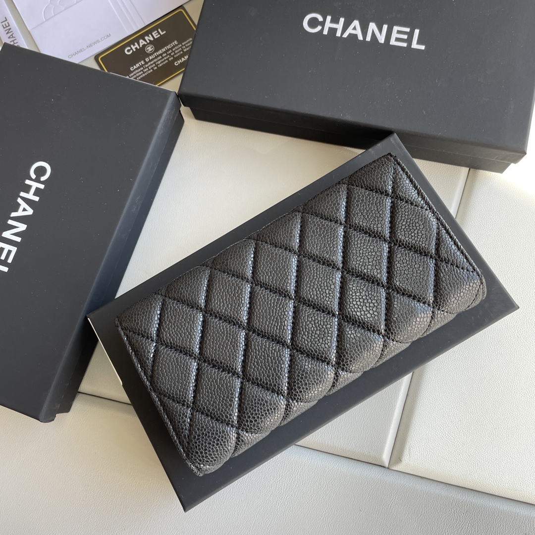 【CHANEL 】三つ折り財布  19*10*2.5CM
