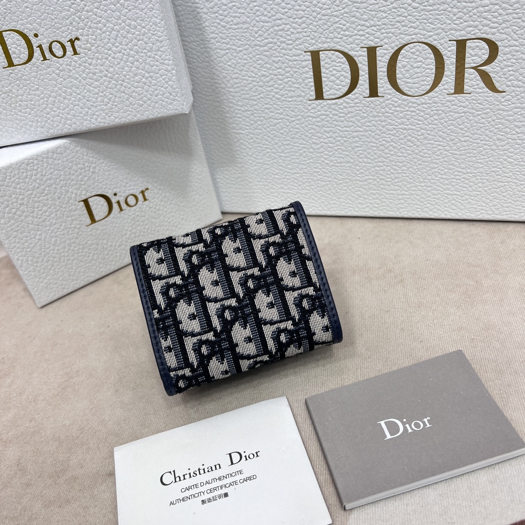 【DIOR 】財布 新品 三つ折り 9.5  x 7.5  x 3.5CM -2色