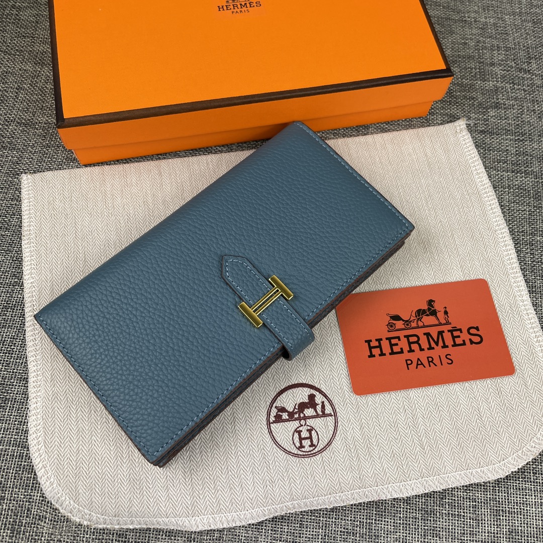 【Hermes 】二つ折り財布  9X17.5 CM -6色