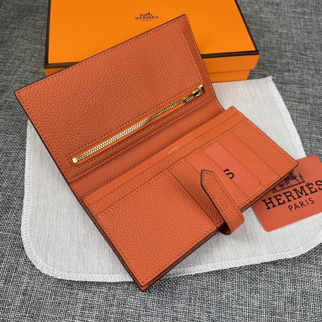 【Hermes 】二つ折り財布  9X17.5 CM -6色