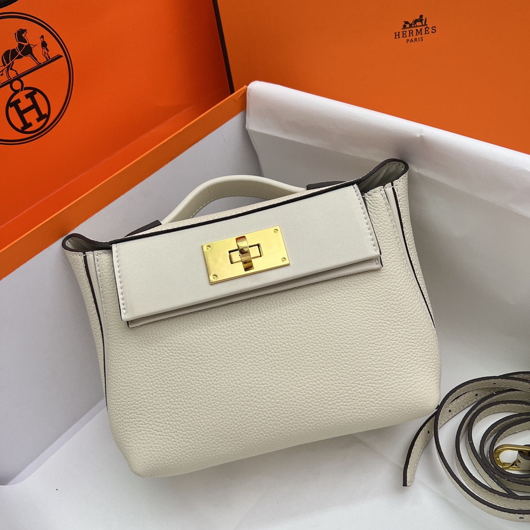 【Hermes 】Mini 2424  Evercolor K1  21*16*6 CM -4色