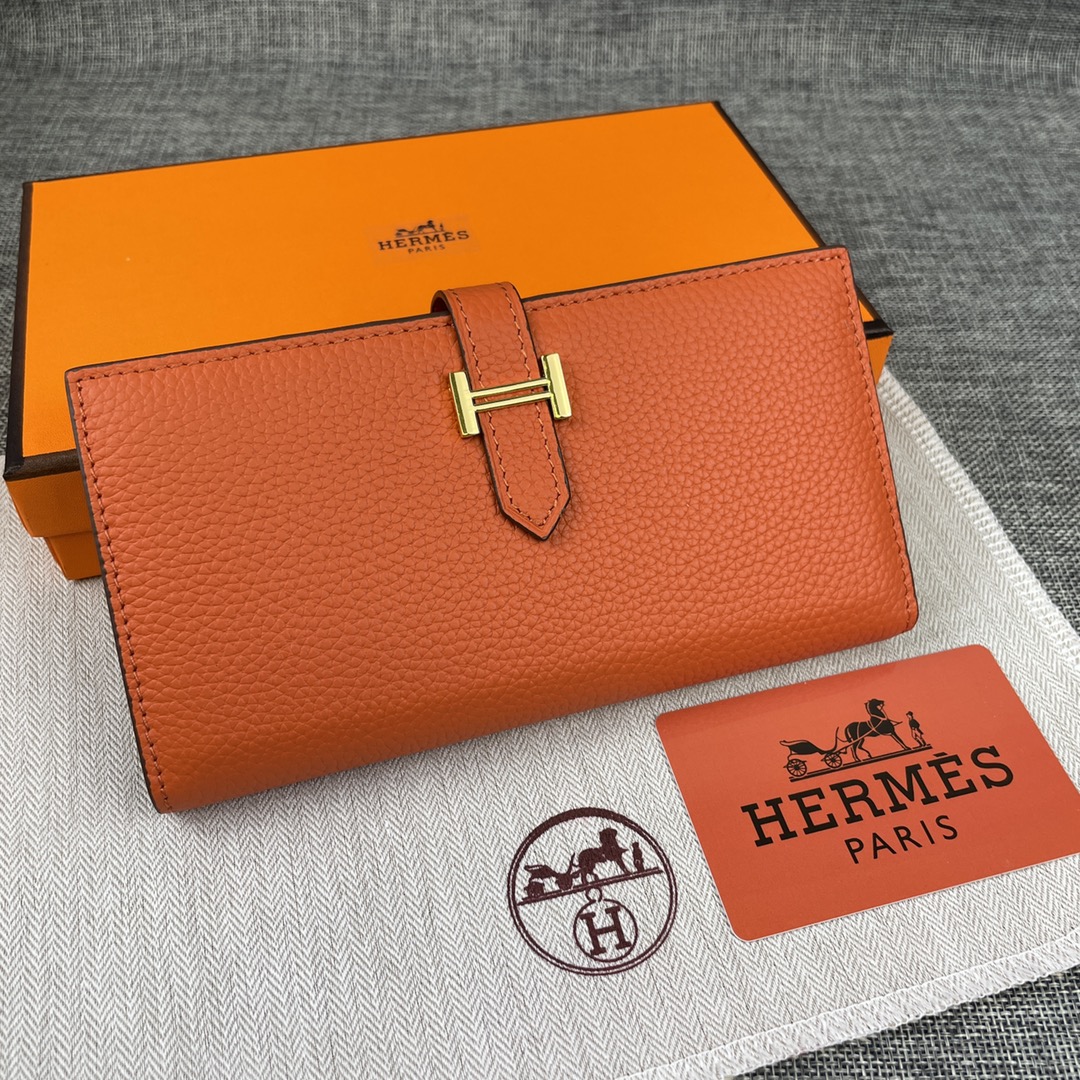 【Hermes 】二つ折り財布  9X17.5 CM -6色