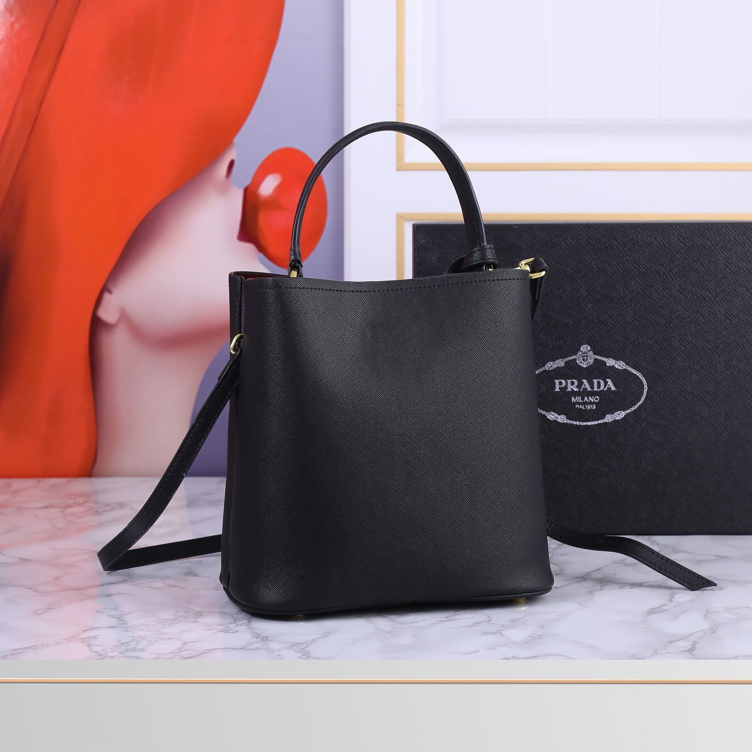 【PRADA】  DOUBLE BUCKET  サイズ: 23*23*13 cm -3色