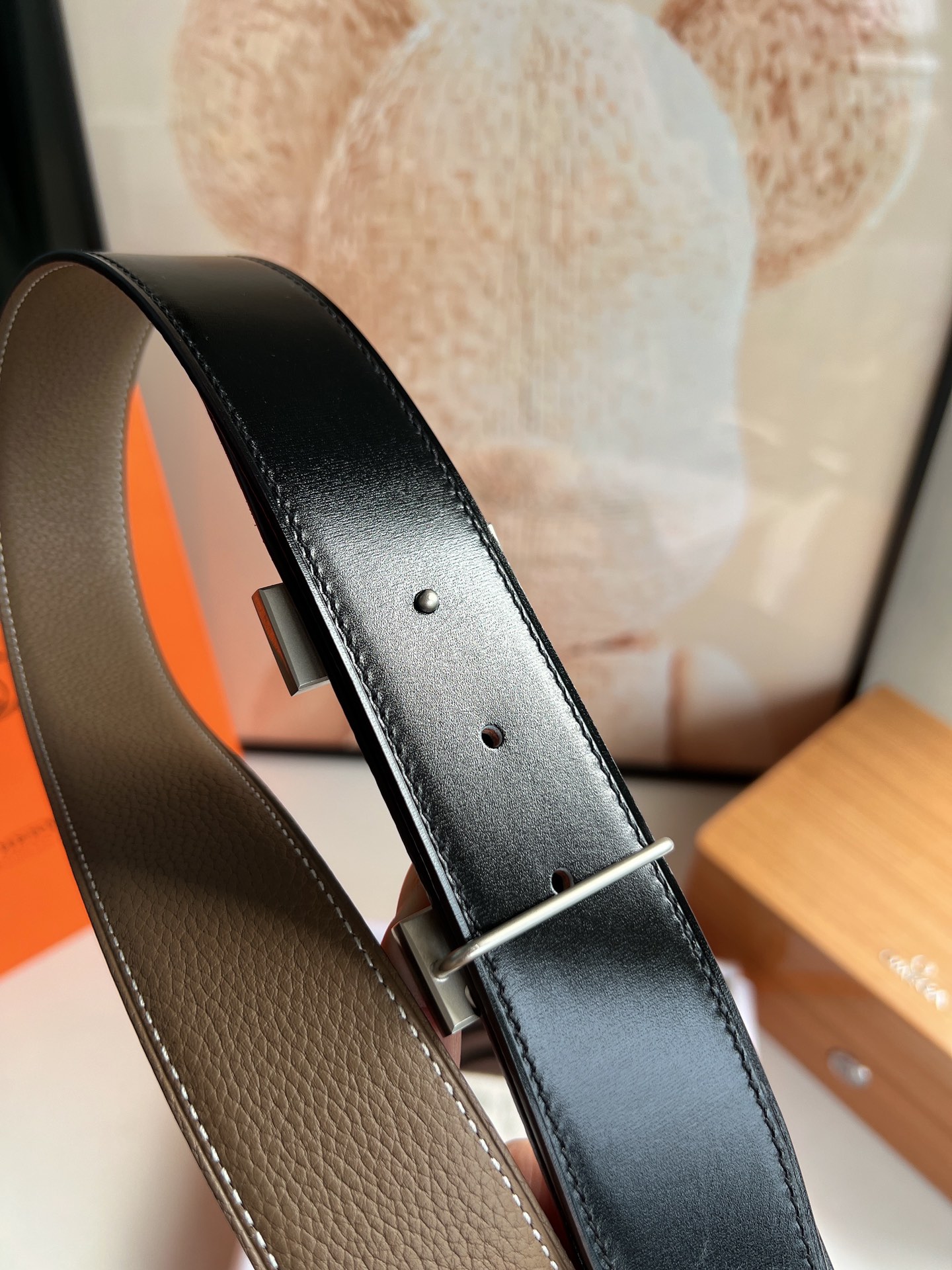 【Hermès】 メンズ  幅：3.8CM 長：105-125CM  -3色