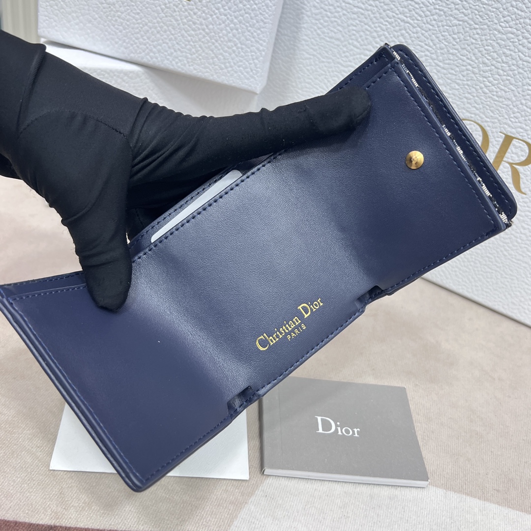 【DIOR 】財布 新品 三つ折り 9.5  x 7.5  x 3.5CM -2色