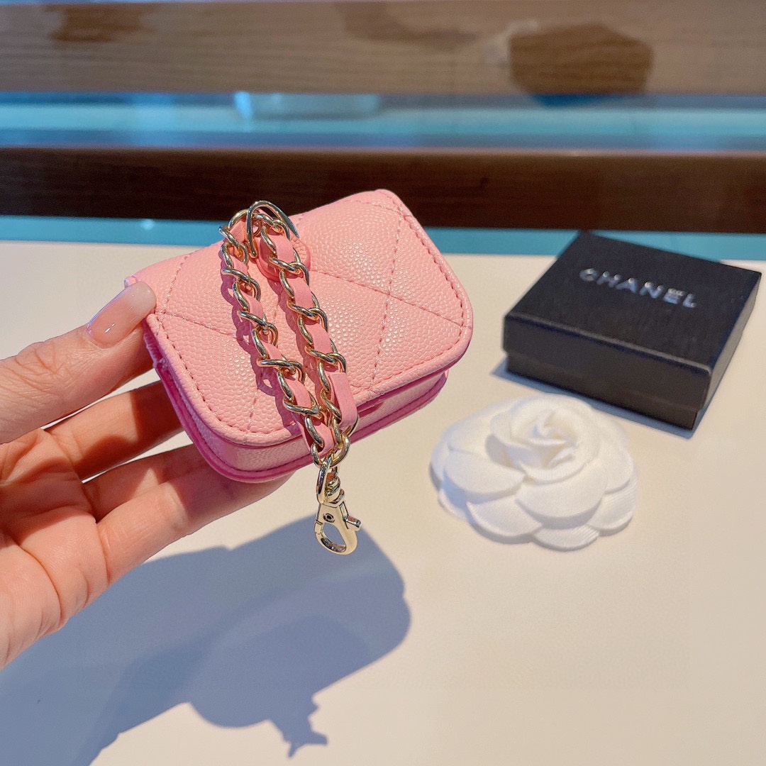 【スマホケース】CHANEL  イヤホン バッグ   -2色