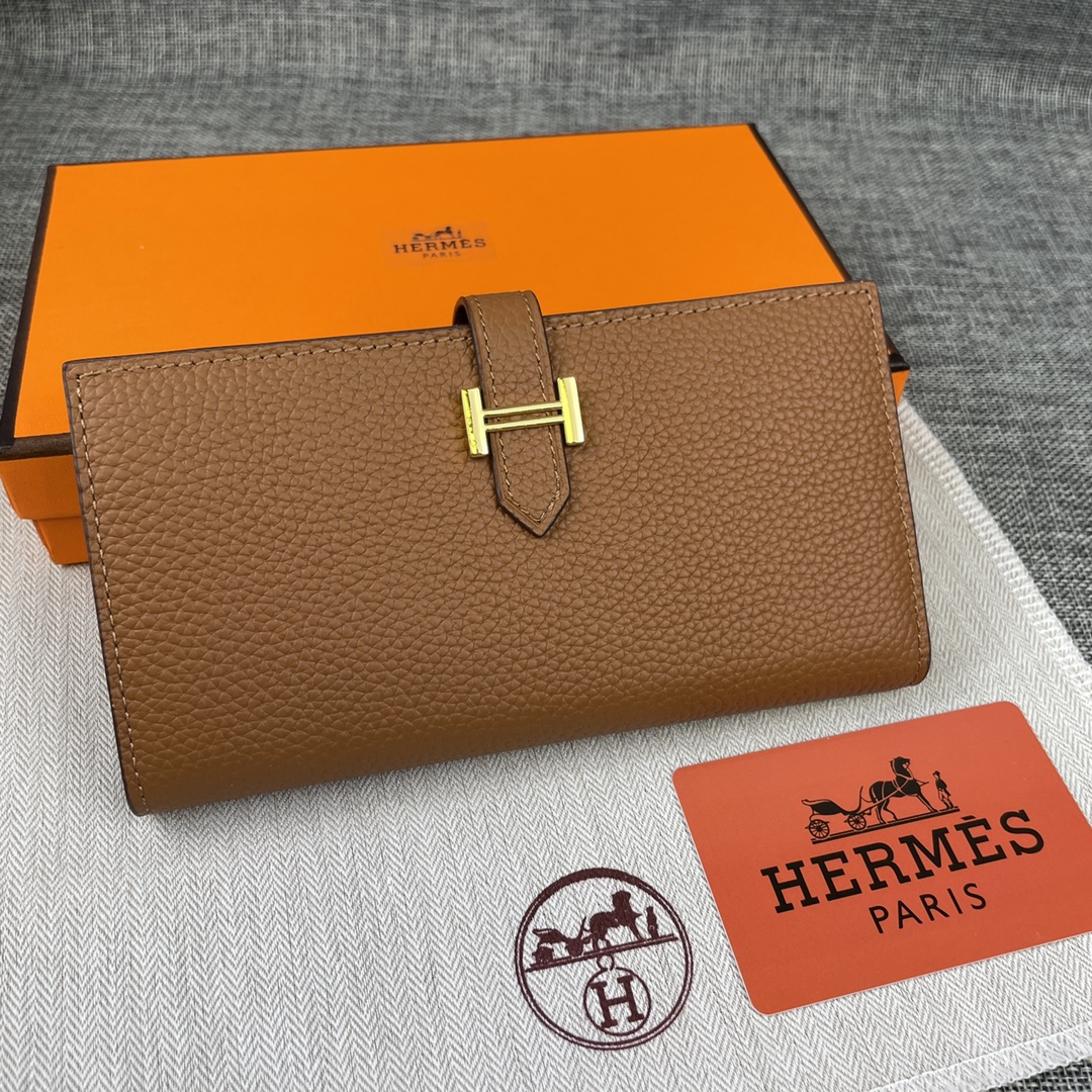 【Hermes 】二つ折り財布  9X17.5 CM -6色