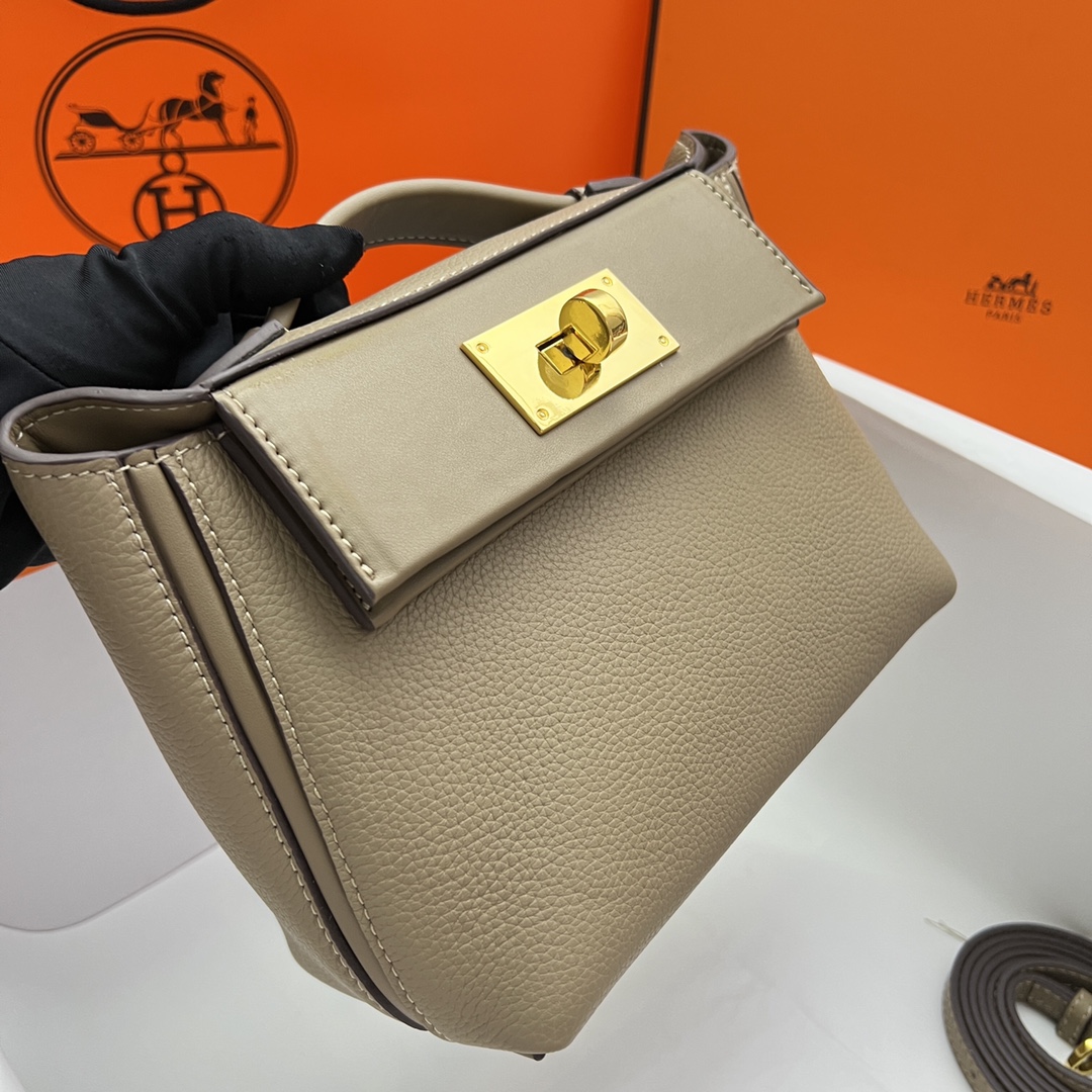 【Hermes 】Mini 2424  Evercolor K1  21*16*6 CM -4色