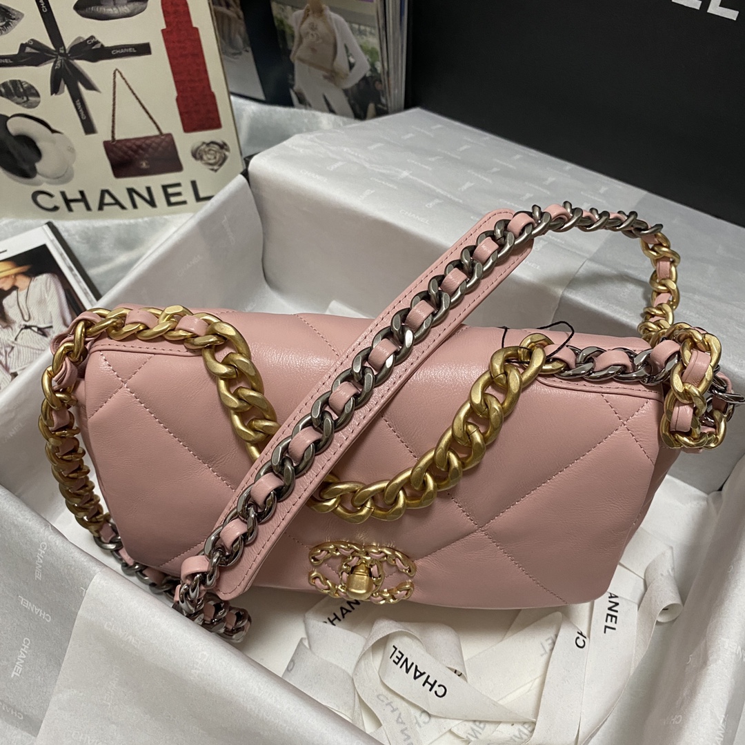 人気商品 CHANEL 19 ハンドバッグ ラムスキン -4色
