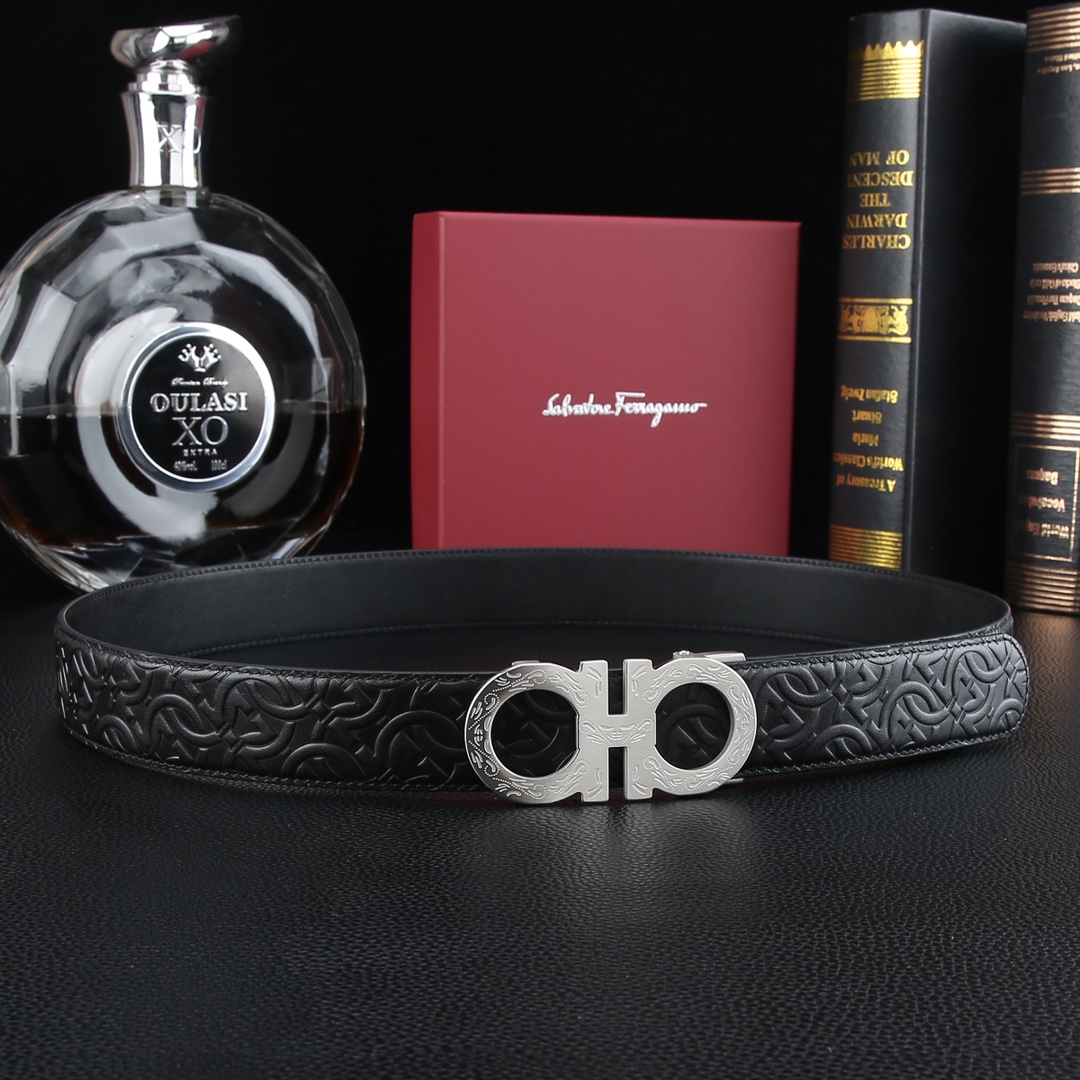 【Ferragamo】  幅：3.5CM 長：105-125CM  -2色