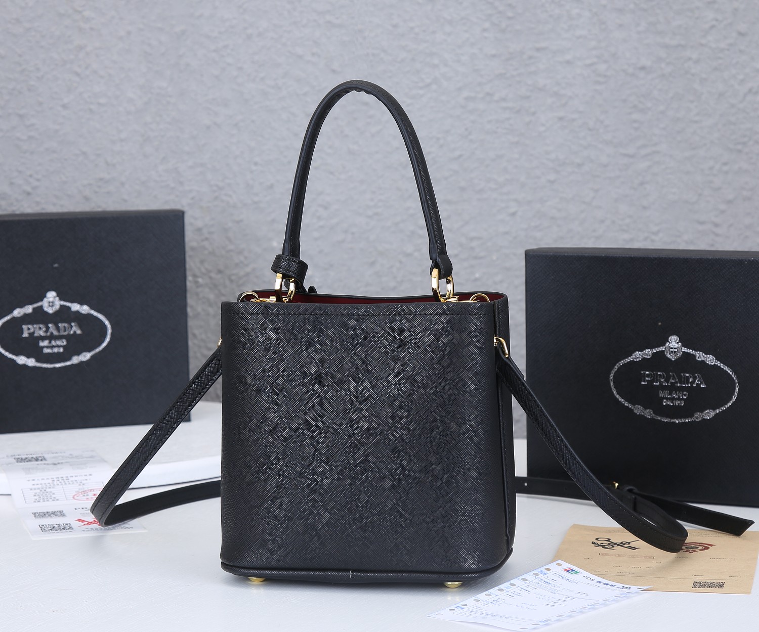 【PRADA】DOUBLE BUCKET   サイズ: 21*22*13 cm