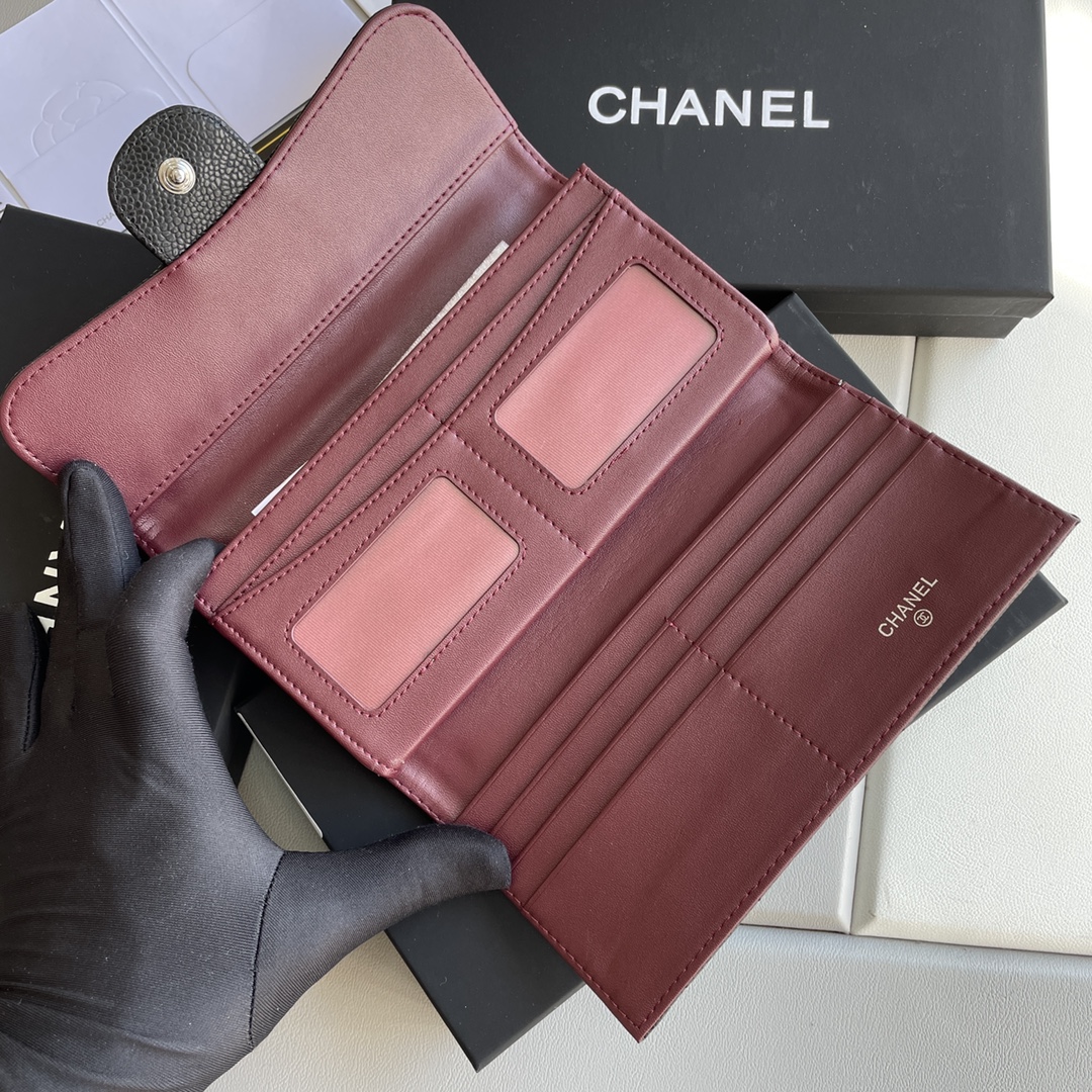 【CHANEL 】三つ折り財布  19*10*2.5CM