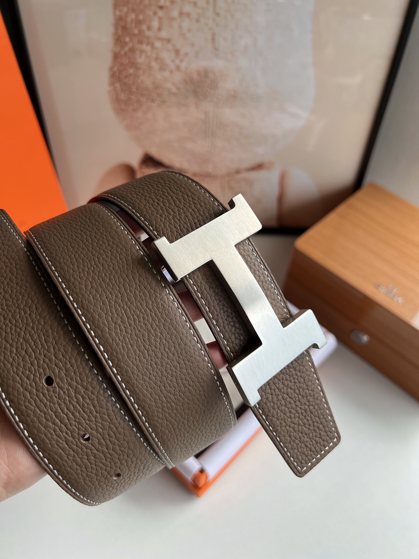 【Hermès】 メンズ  幅：3.8CM 長：105-125CM  -3色