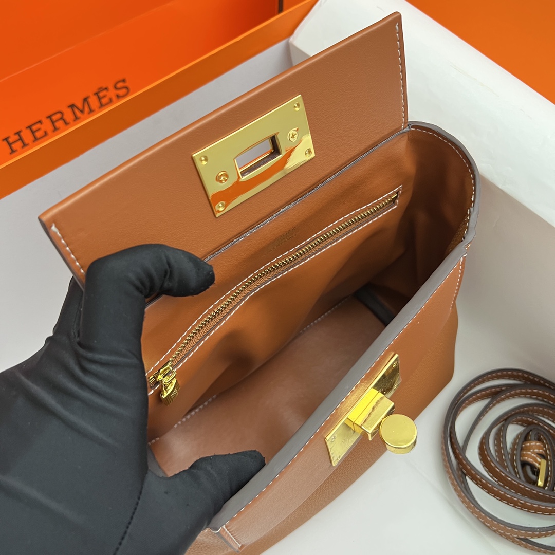 【Hermes 】Mini 2424  Evercolor K1  21*16*6 CM -4色