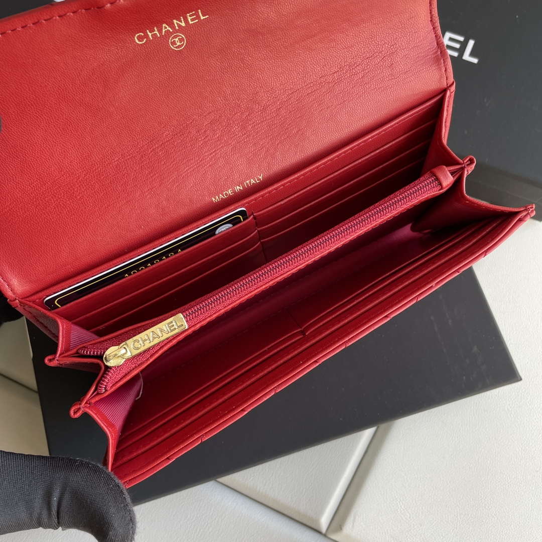 【CHANEL 】二つ折り財布  19*10*2.5CM -4色