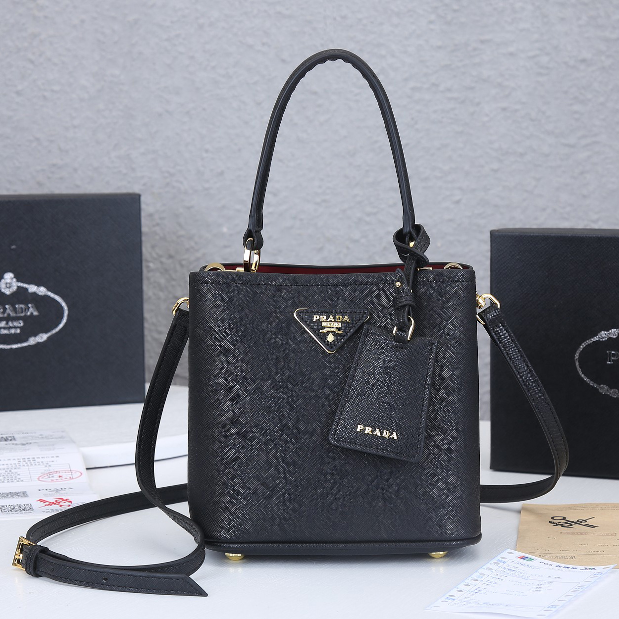 【PRADA】DOUBLE BUCKET   サイズ: 21*22*13 cm