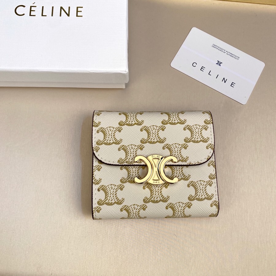 【CELINE】TRIOMPHE CANVAS 11*10*5CM