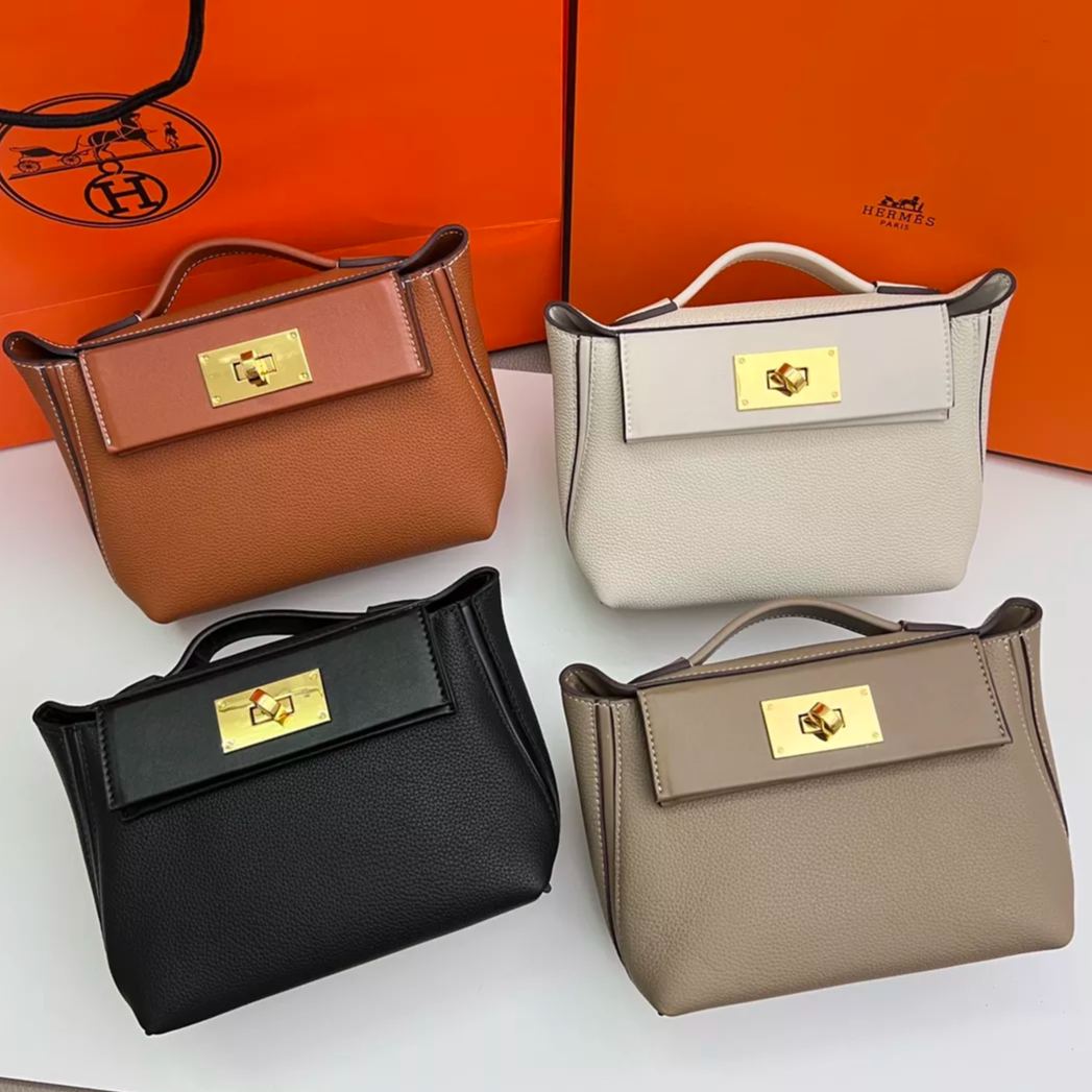 【Hermes 】Mini 2424  Evercolor K1  21*16*6 CM -4色