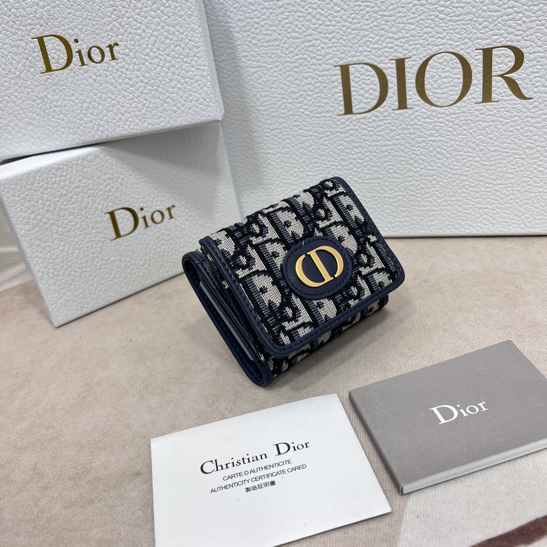 【DIOR 】財布 新品 三つ折り 9.5  x 7.5  x 3.5CM -2色