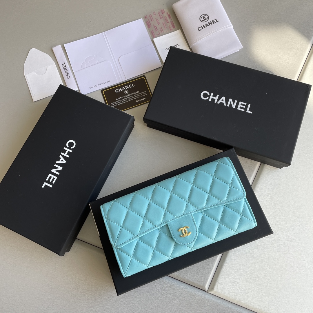 【CHANEL 】二つ折り財布  19*10*2.5CM -4色