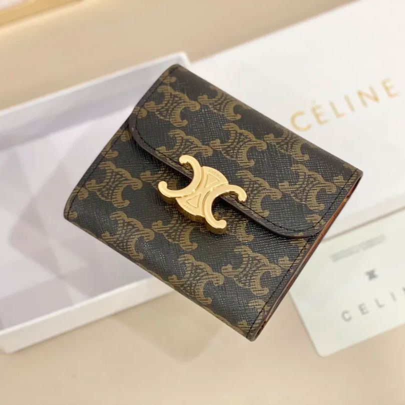 【CELINE】TRIOMPHE CANVAS 11*10*5CM