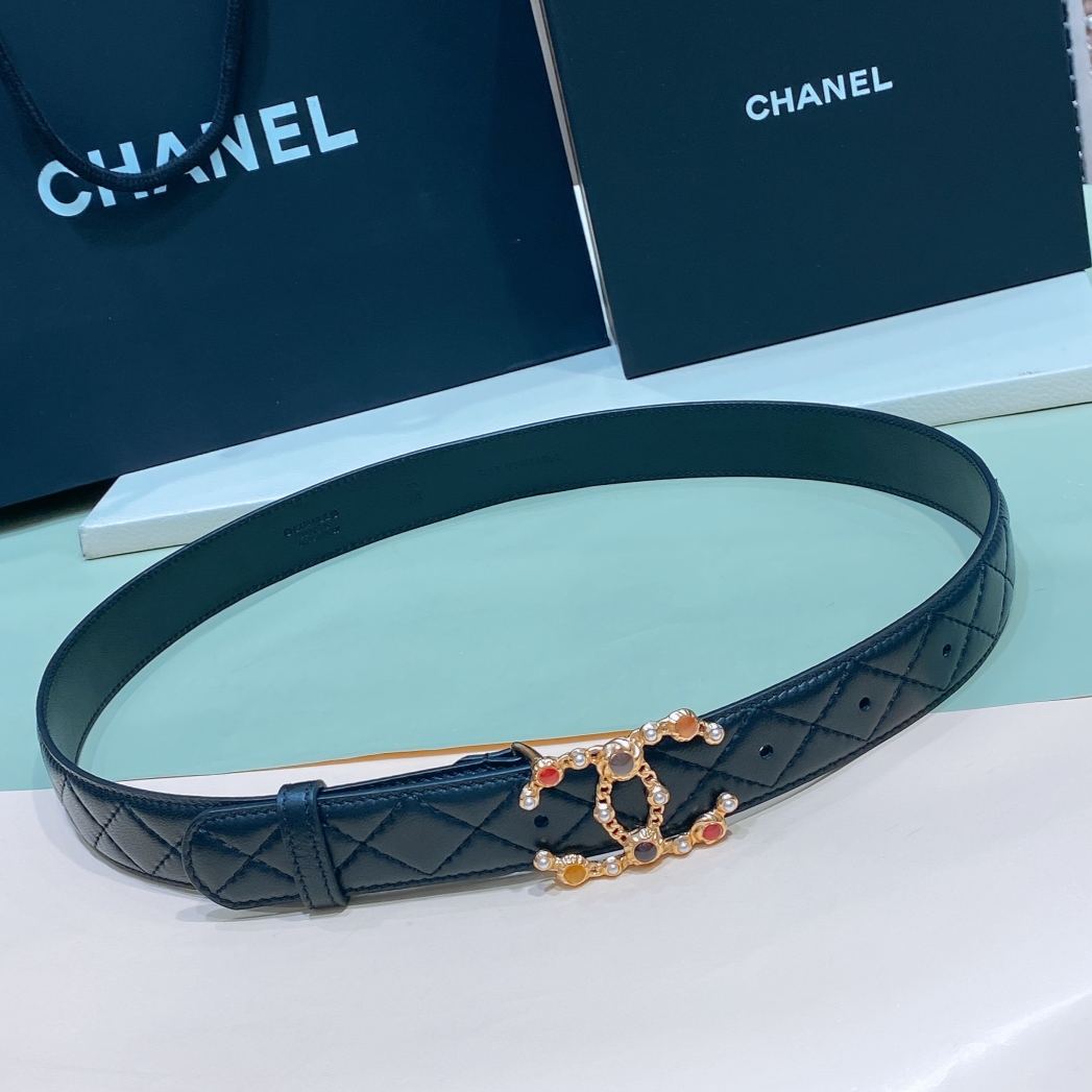 【CHANEL】 レディース  幅：3.0CM 長:90-110CM