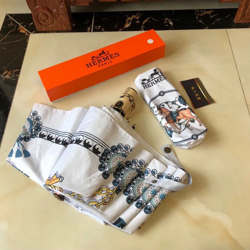 【Hermès】折りたたみ傘 自動開閉