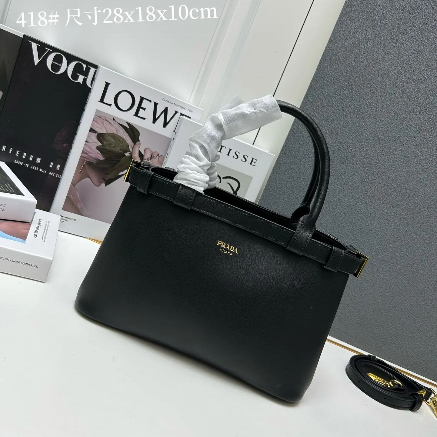 【PRADA】DoubleBag 28Ｘ18Ｘ10.5CM