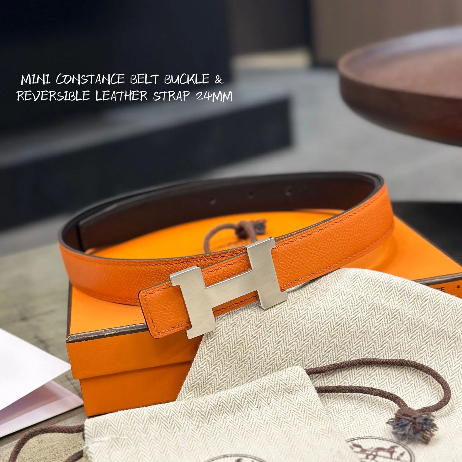 【HERMES】 レディース  長:90-110CM 両面が使える