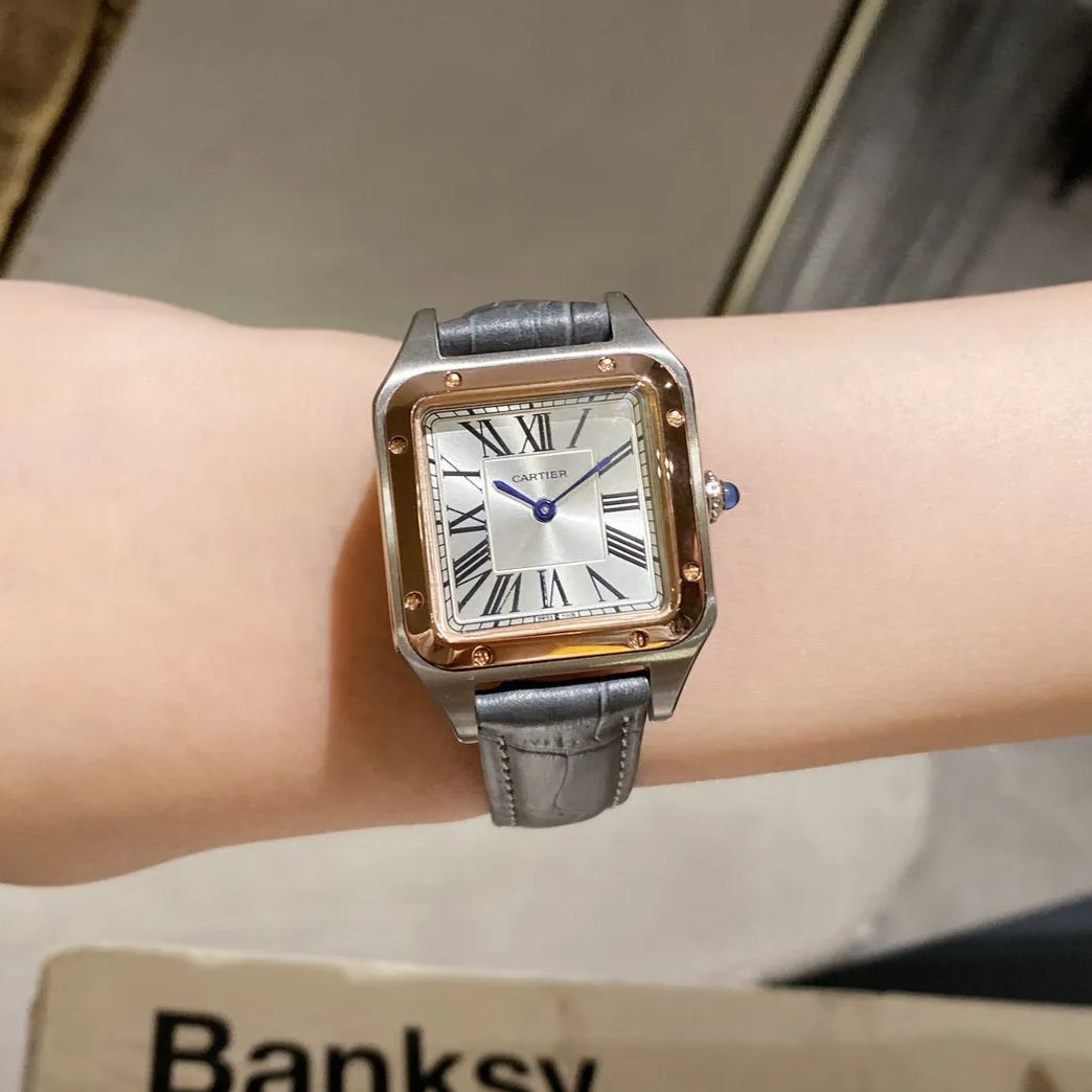 【15-20日間の輸送時間】【CARTIER】SANTOS 28mm×33mm