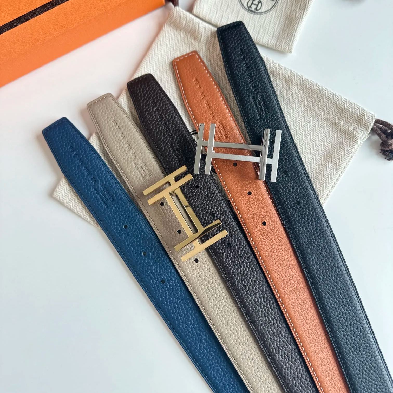 【Hermès】 メンズ  幅：3.2CM 長：105-125CM