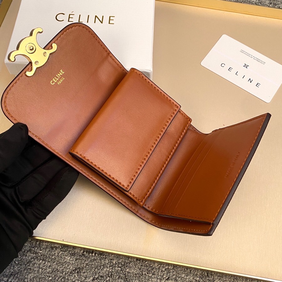 【CELINE】TRIOMPHE CANVAS 11*10*5CM