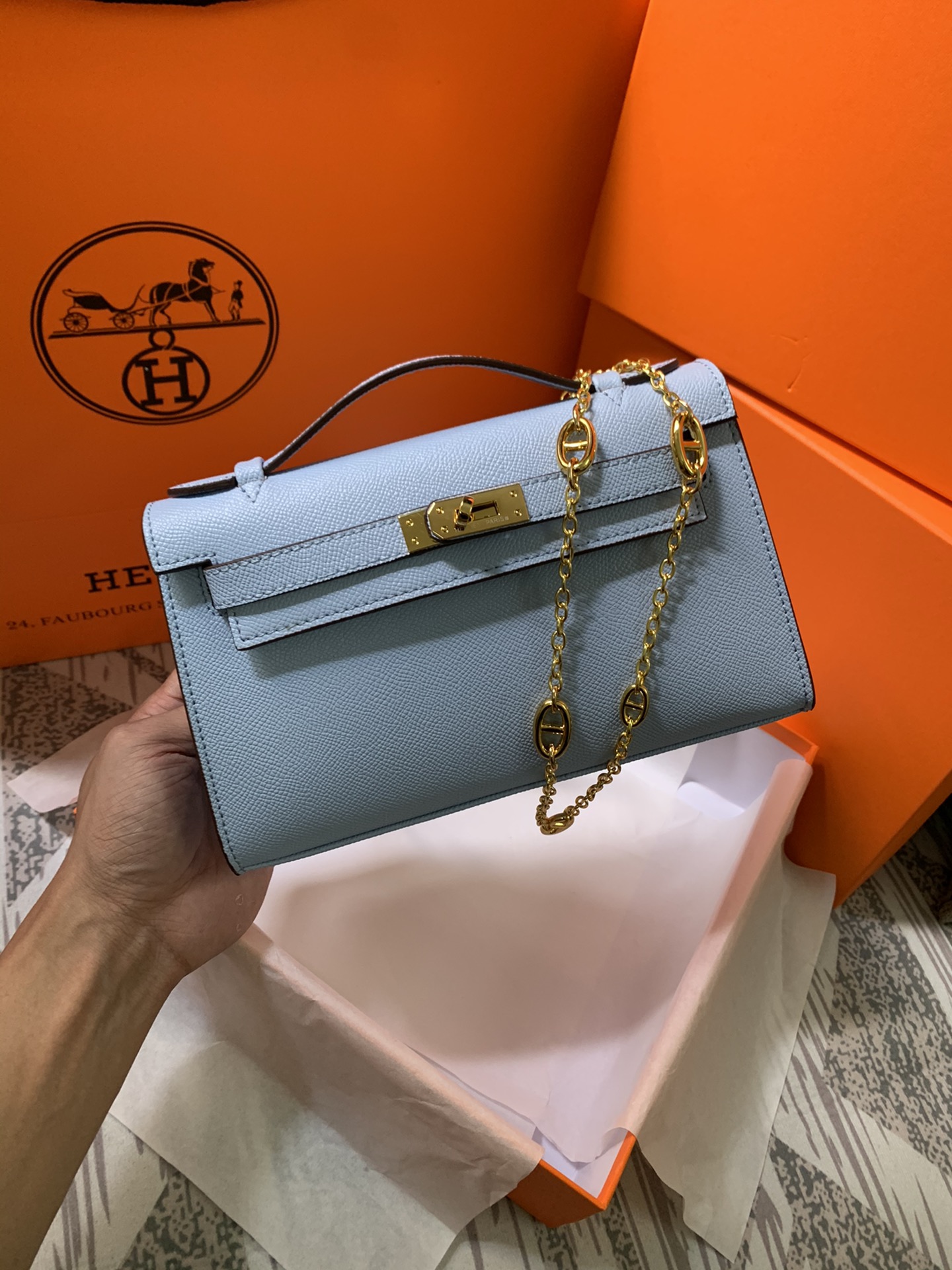 【Hermes 】MINI KELLY 22*13*7CM