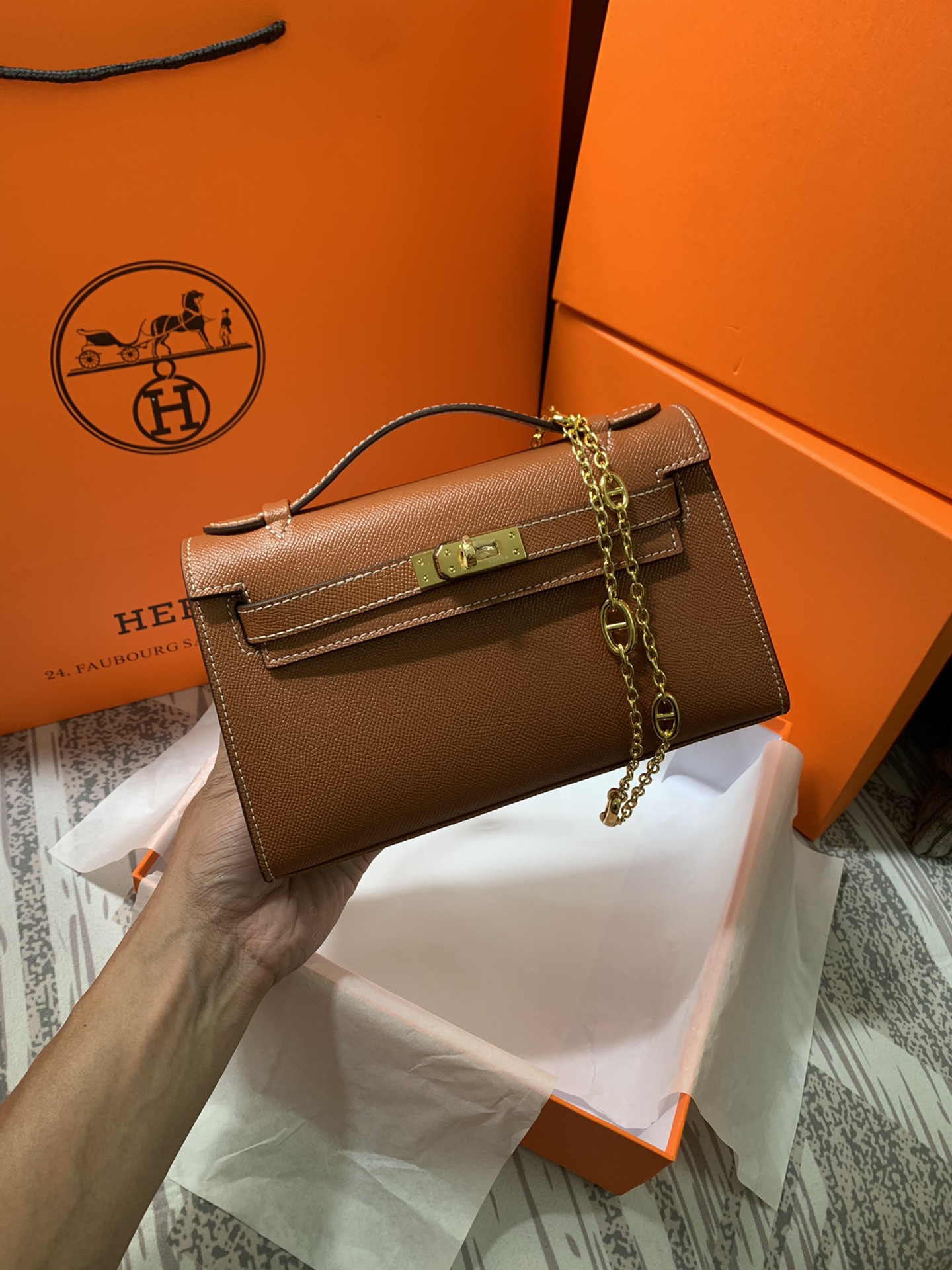 【Hermes 】MINI KELLY 22*13*7CM