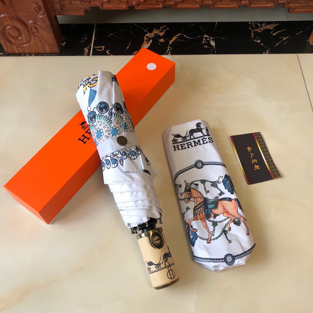 【Hermès】折りたたみ傘 自動開閉