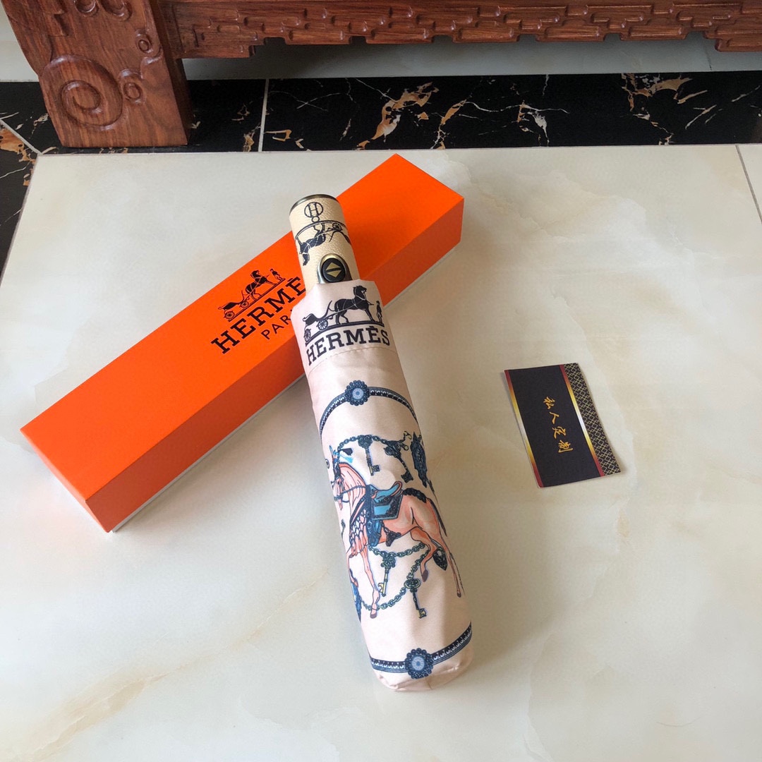 【Hermès】折りたたみ傘 自動開閉