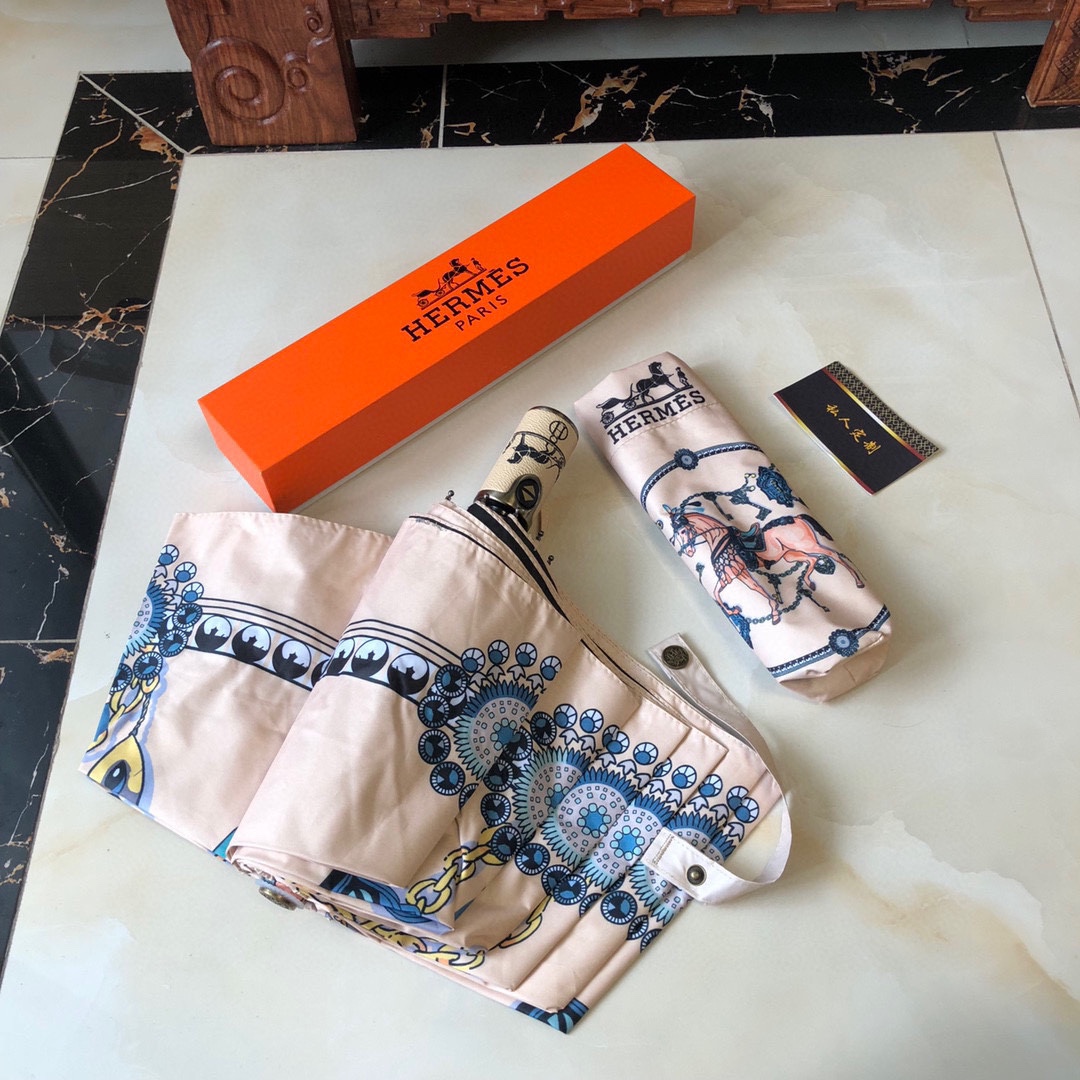 【Hermès】折りたたみ傘 自動開閉