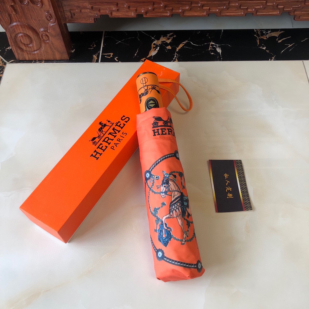 【Hermès】折りたたみ傘 自動開閉