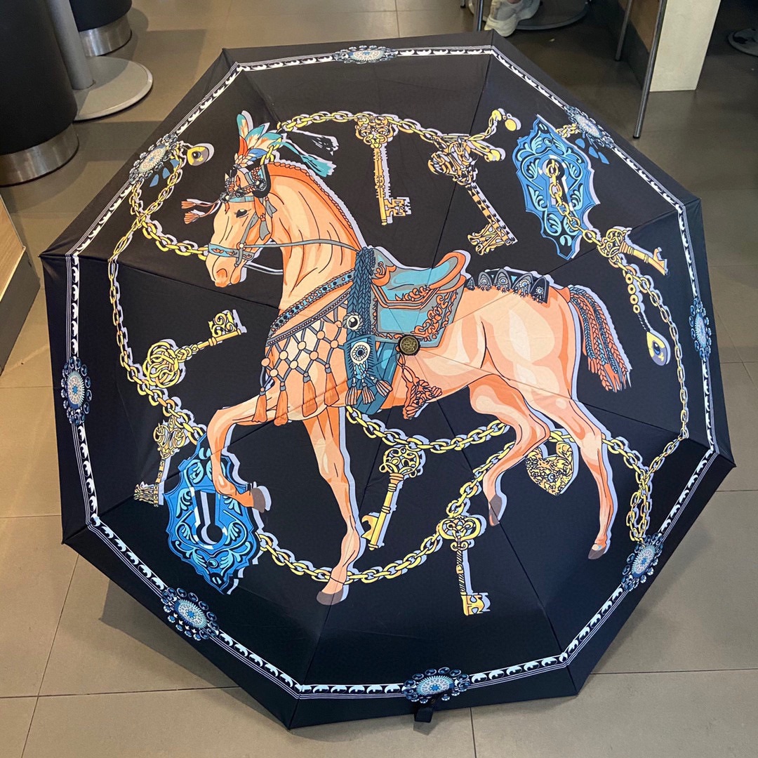 【Hermès】折りたたみ傘 自動開閉