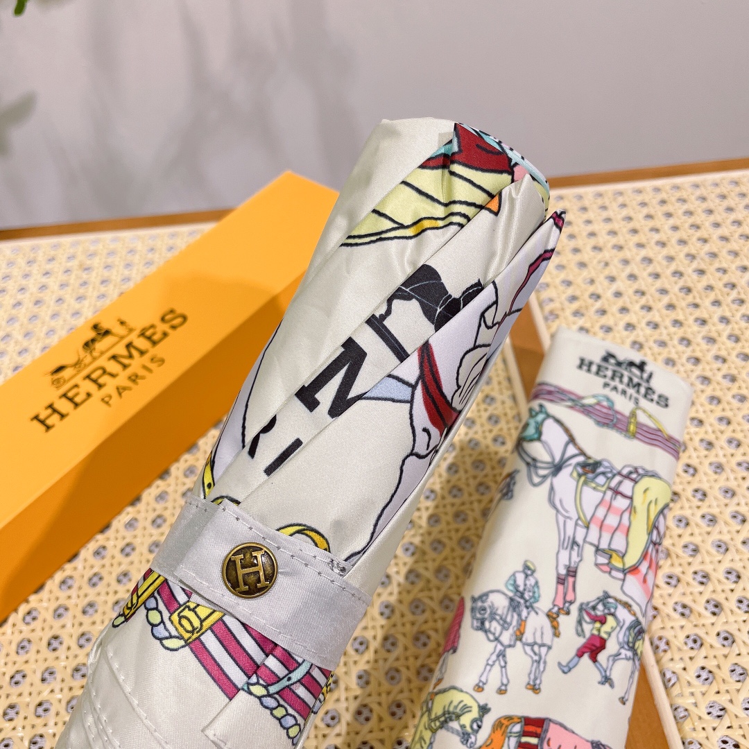 【Hermès】折りたたみ傘 自動開閉