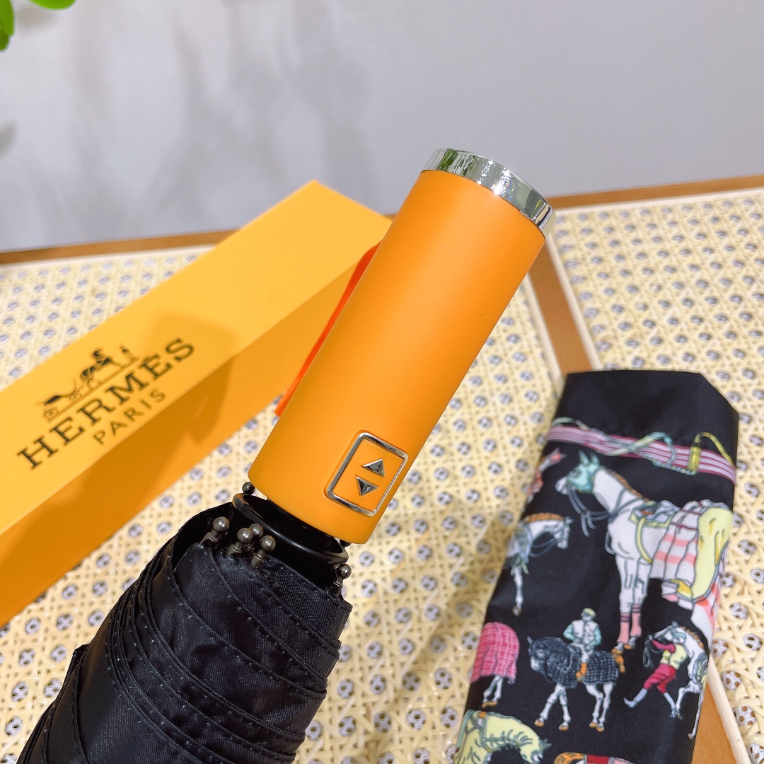 【Hermès】折りたたみ傘 自動開閉