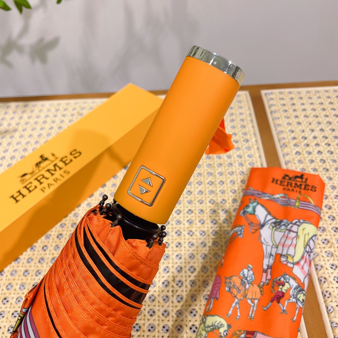 【Hermès】折りたたみ傘 自動開閉
