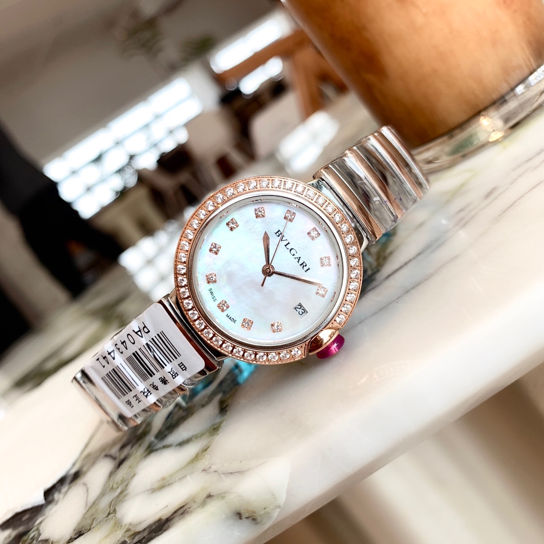 【12-15日にお届け】BVLGARI レディース  腕時計 33MM 