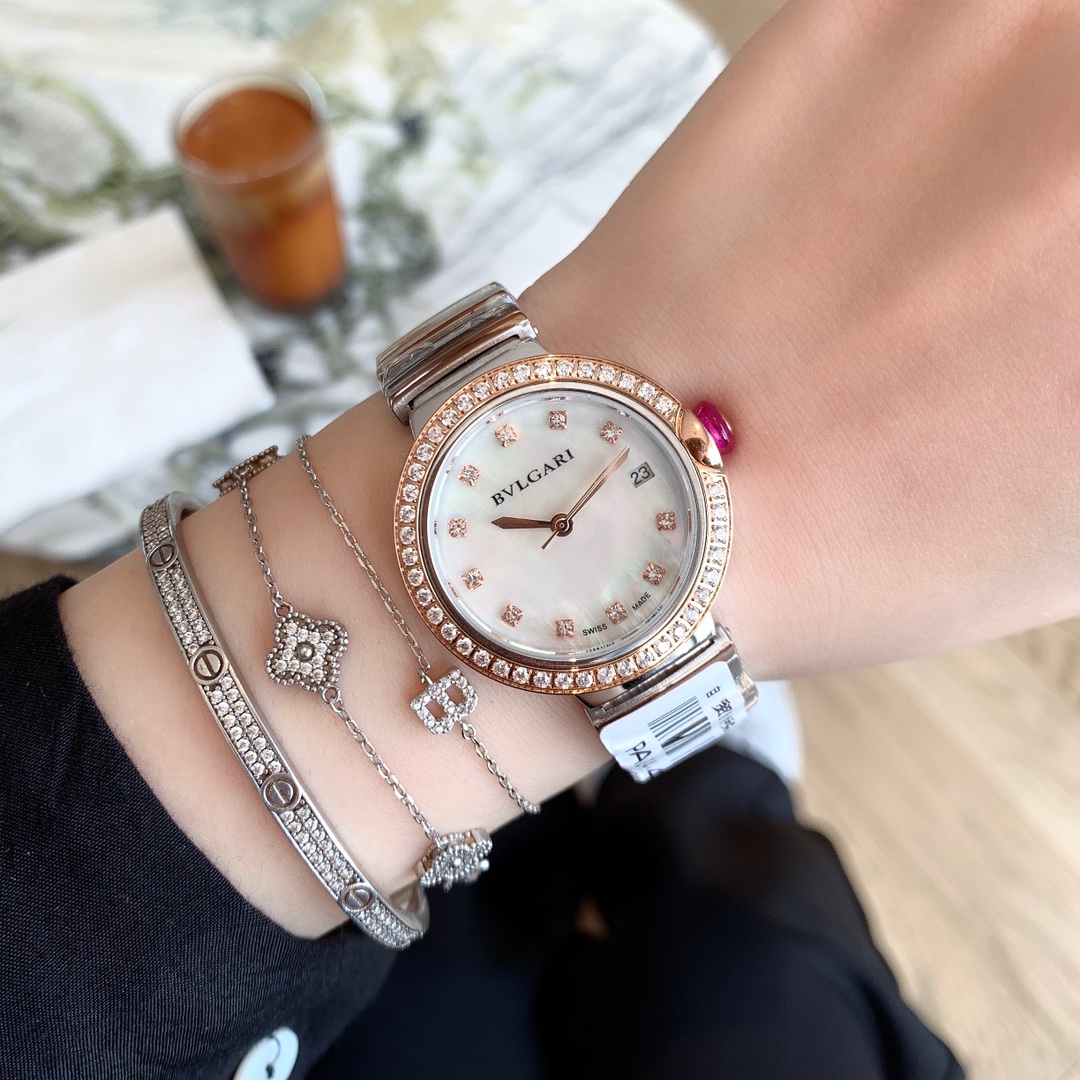 【12-15日にお届け】BVLGARI レディース  腕時計 33MM 