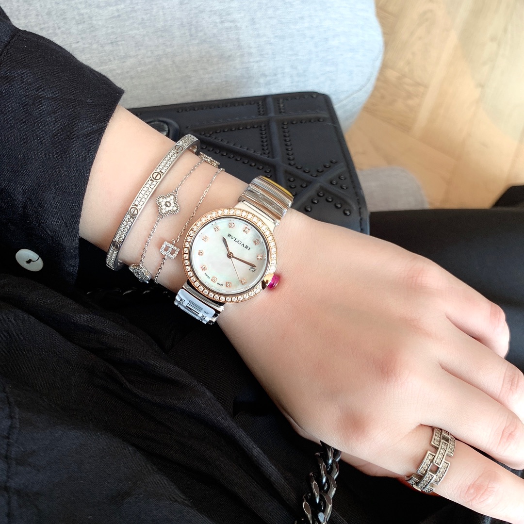 【12-15日にお届け】BVLGARI レディース  腕時計 33MM 