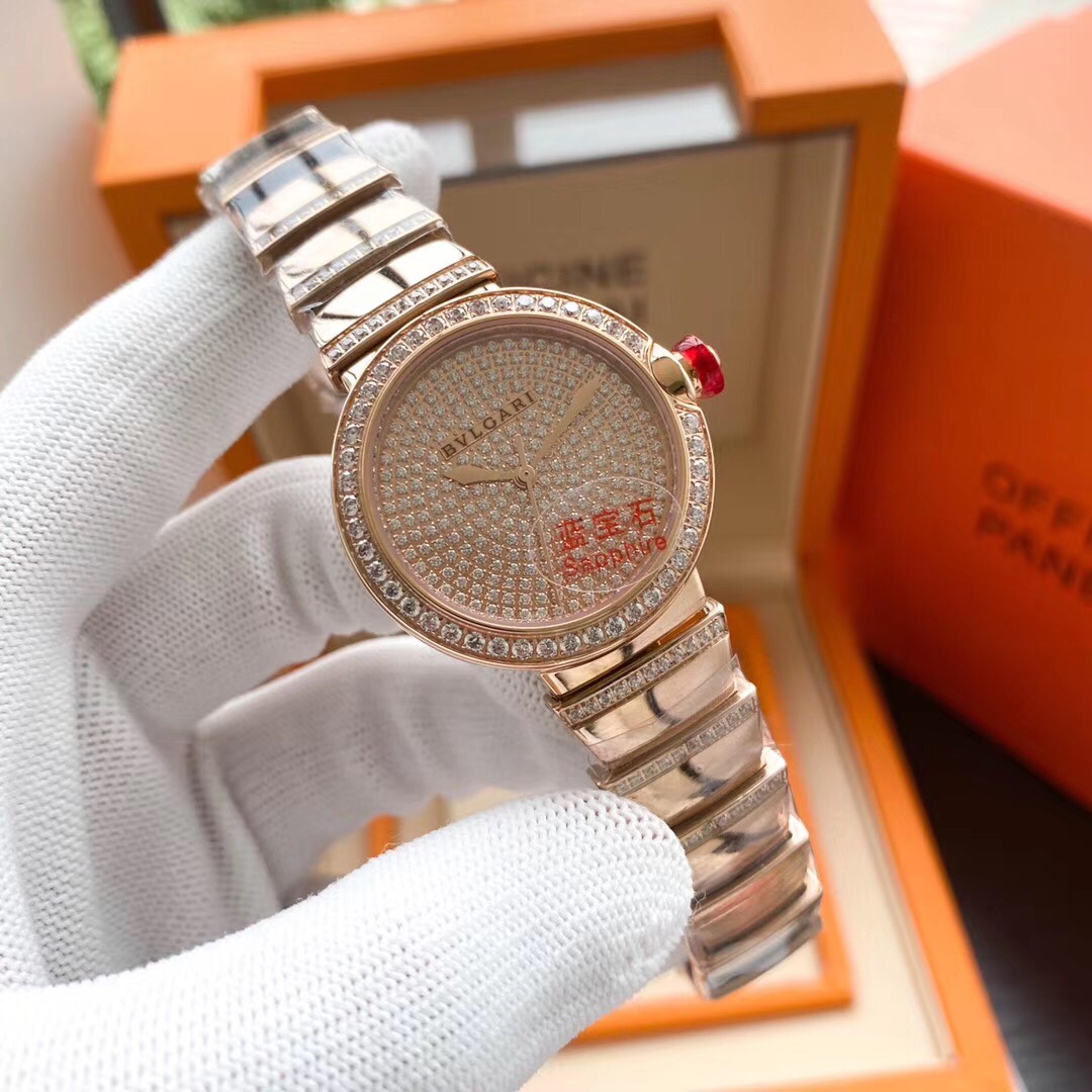 【12-15日にお届け】BVLGARI レディース  腕時計 33MM  2色