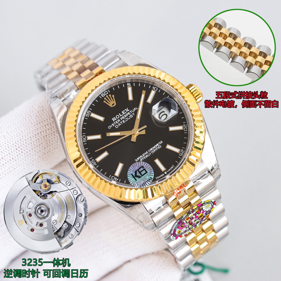 【12-15日にお届け】Rolex メンズ 腕時計 デイトジャスト  41MM  4色