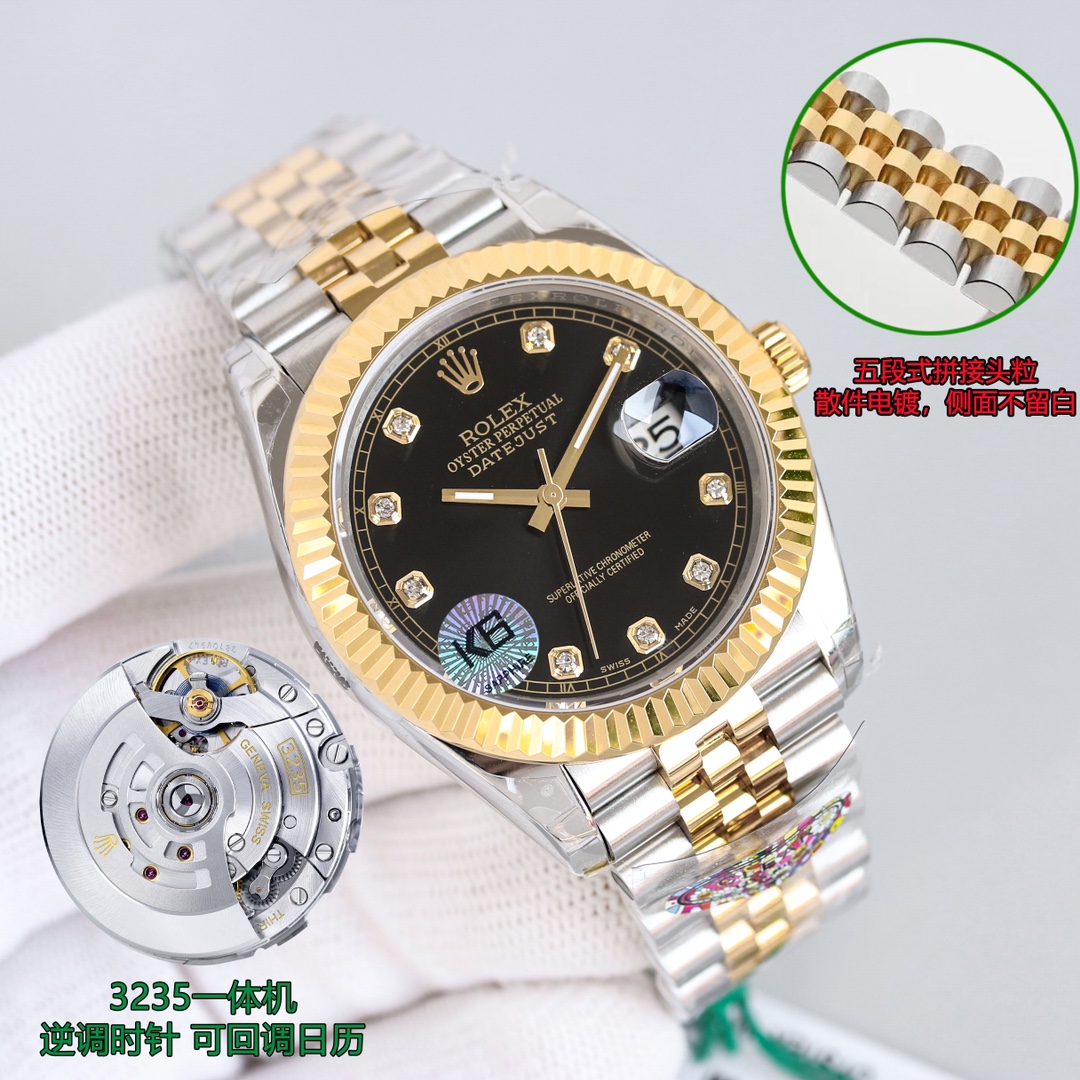 【12-15日にお届け】Rolex メンズ 腕時計  デイトジャスト  41 MM  3色
