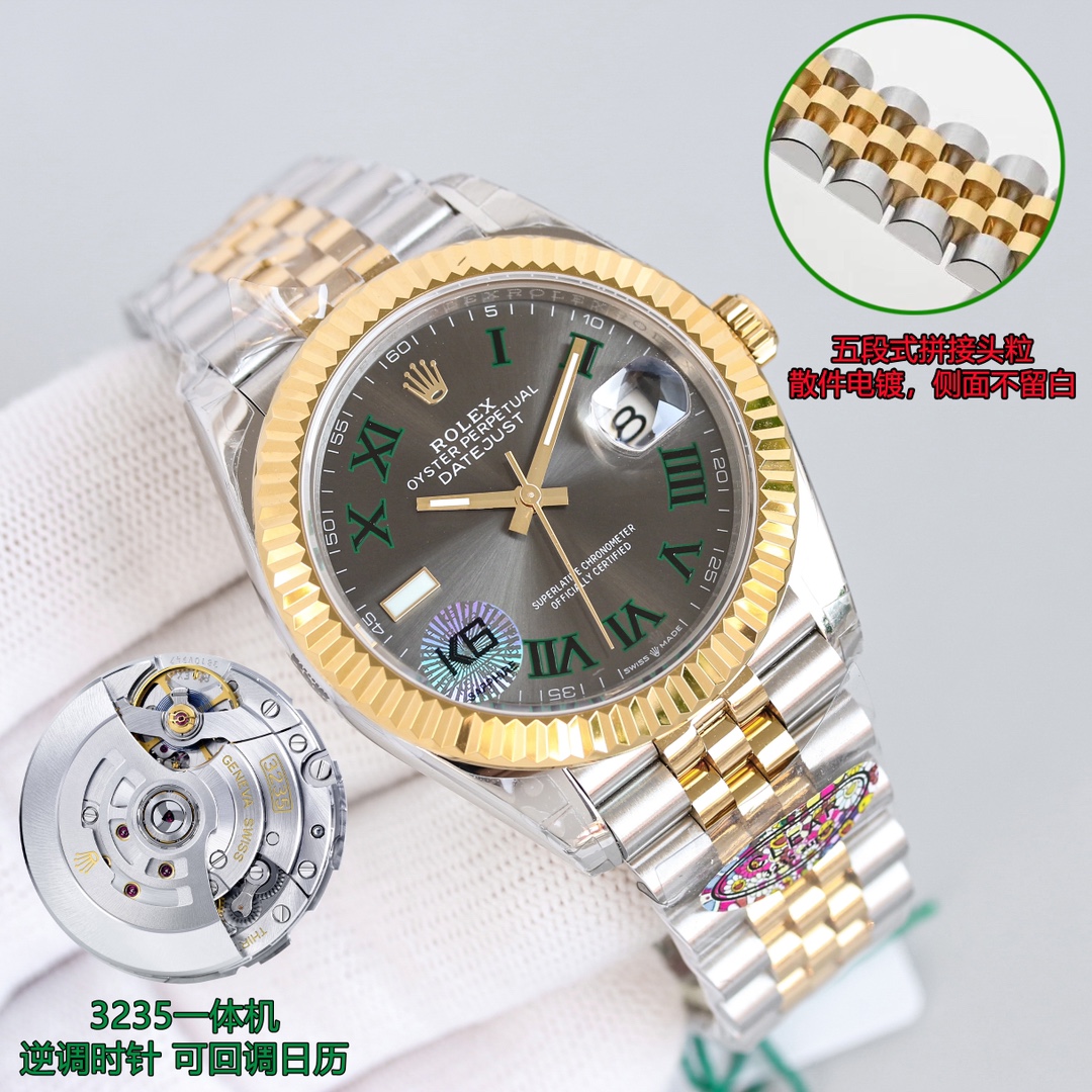 【12-15日にお届け】Rolex メンズ 腕時計  デイトジャスト  41 MM  3色